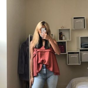 the fifth label pink ruffles camisole